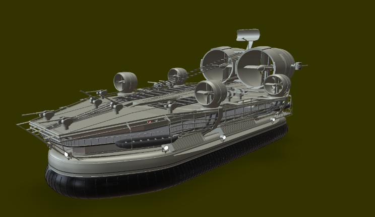 气垫船gltf,glb模型下载，3d模型下载