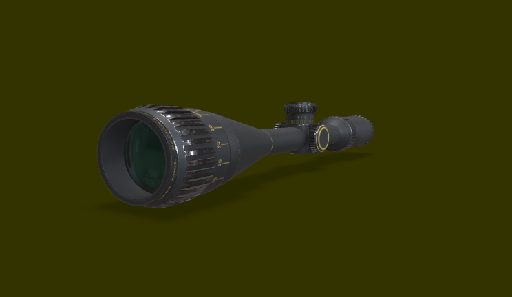 瞄准镜武器瞄准仪,望远镜gltf,glb模型下载，3d模型下载