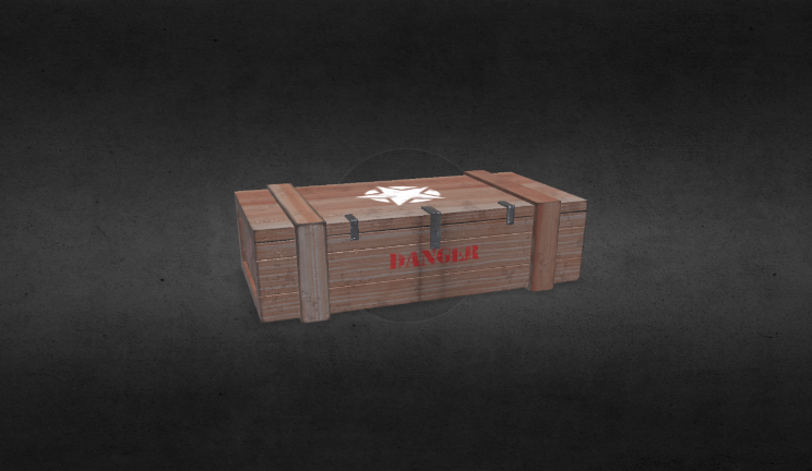 木制军用箱子gltf,glb模型下载，3d模型下载