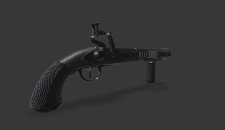 近战战术手枪gltf,glb模型下载，3d模型下载