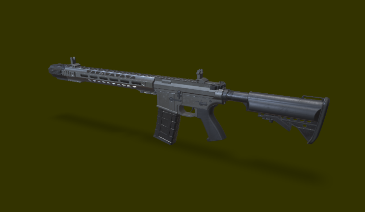 AR15突击步枪gltf,glb模型下载，3d模型下载