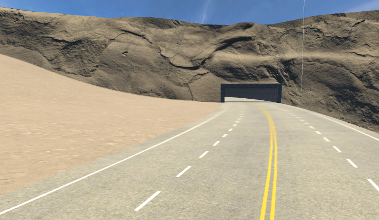 公路隧道游戏|场景山体,马路,隧道,公路gltf,glb模型下载，3d模型下载