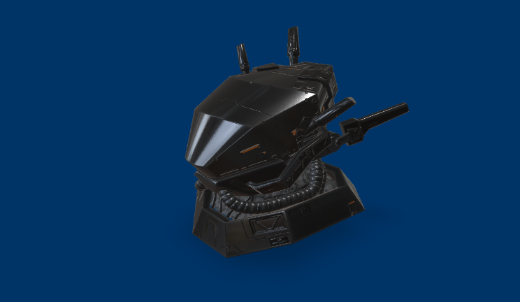 机器人头盔武器武器,科幻,头盔gltf,glb模型下载，3d模型下载