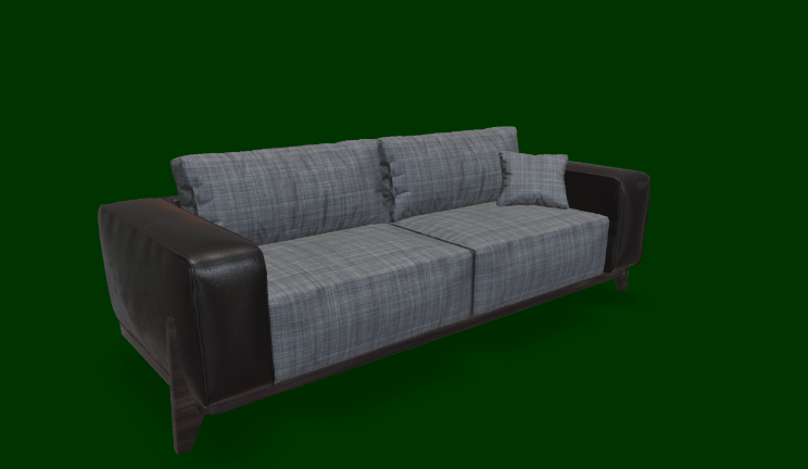 低模沙发家具家具,沙发,法线,软包gltf,glb模型下载，3d模型下载