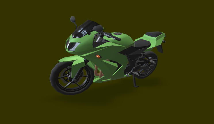 川崎摩托车gltf,glb模型下载，3d模型下载