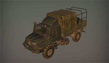 陆军梅赛德斯汽车gltf,glb模型下载，3d模型下载