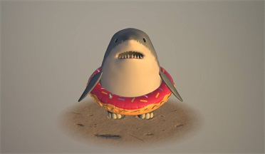 小鲨鱼gltf,glb模型下载，3d模型下载