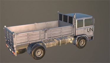 联合国卡车gltf,glb模型下载，3d模型下载