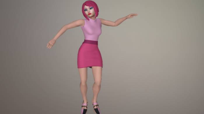 女性跳舞动画gltf,glb模型下载，3d模型下载