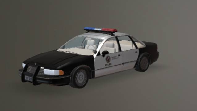 雪佛兰 Caprice 警车gltf,glb模型下载，3d模型下载