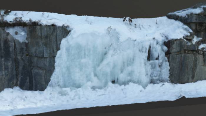 冰河瀑布游戏|场景建筑,风景,冰山,瀑布gltf,glb模型下载，3d模型下载