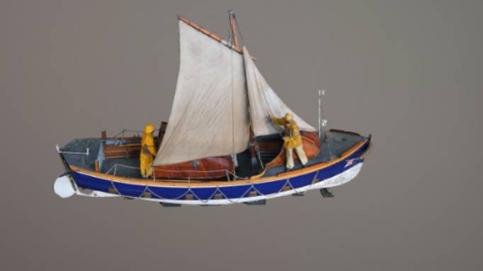 小帆船船艇船,帆船gltf,glb模型下载，3d模型下载