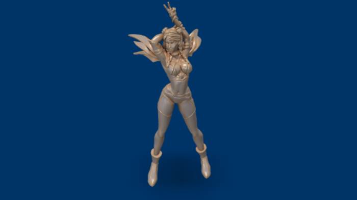 女孩雕塑gltf,glb模型下载，3d模型下载