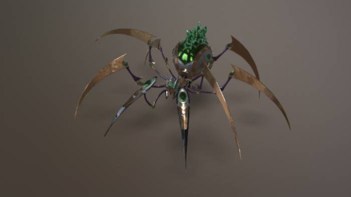 水晶蜘蛛gltf,glb模型下载，3d模型下载