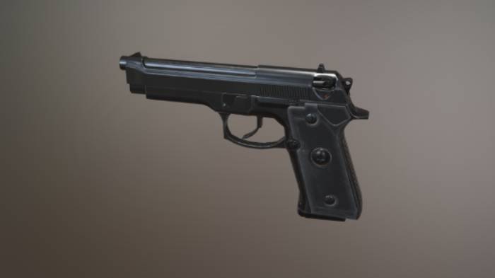 贝雷塔手枪gltf,glb模型下载，3d模型下载