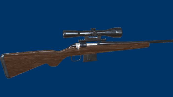 狩猎步枪gltf,glb模型下载，3d模型下载