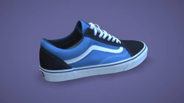 蓝色球鞋gltf,glb模型下载，3d模型下载