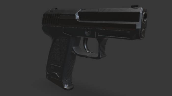 usp手枪gltf,glb模型下载，3d模型下载