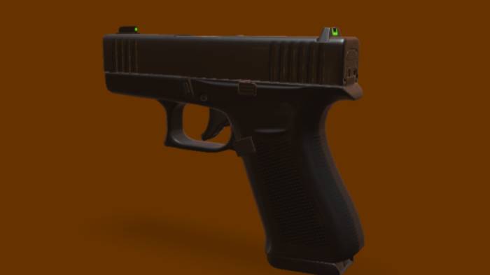 9毫米手枪gltf,glb模型下载，3d模型下载