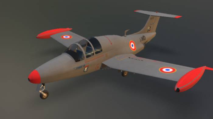 巴黎喷气式飞机gltf,glb模型下载，3d模型下载