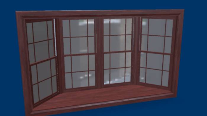 凸窗内饰，飘窗gltf,glb模型下载，3d模型下载