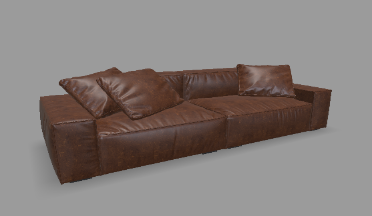 双人沙发gltf,glb模型下载，3d模型下载