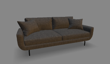 双人沙发gltf,glb模型下载，3d模型下载