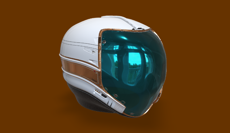 科幻头盔gltf,glb模型下载，3d模型下载