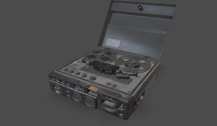 索尼 TC-510-2 录音机gltf,glb模型下载，3d模型下载