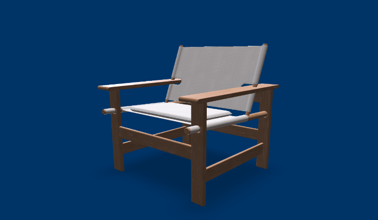  木制扶手椅gltf,glb模型下载，3d模型下载