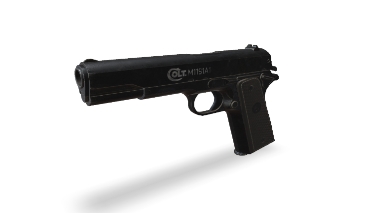 柯尔特手枪gltf,glb模型下载，3d模型下载
