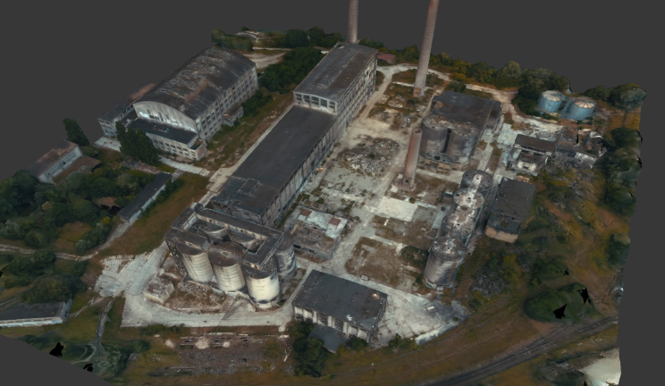 废弃化工厂区扫描gltf,glb模型下载，3d模型下载