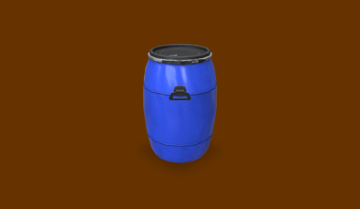  化学桶gltf,glb模型下载，3d模型下载