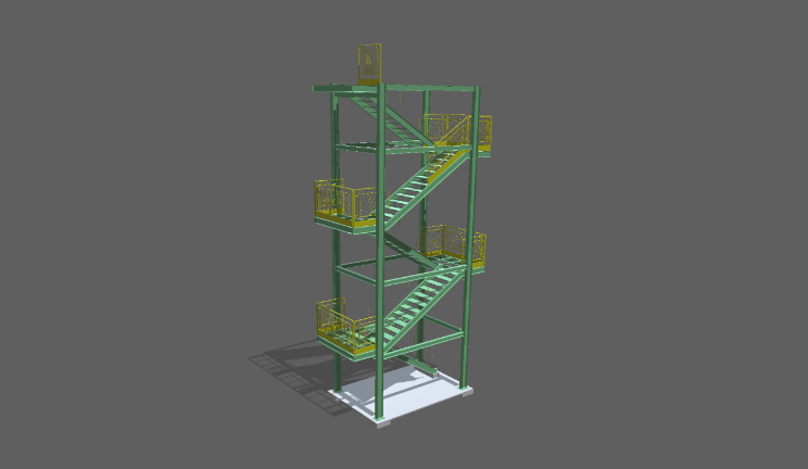 工厂楼梯gltf,glb模型下载，3d模型下载