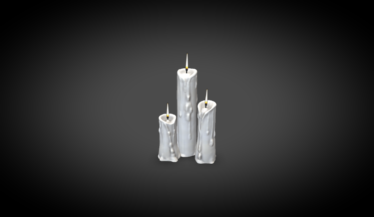 蜡烛gltf,glb模型下载，3d模型下载