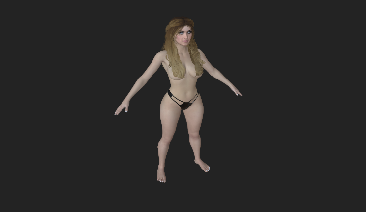 裸体模特gltf,glb模型下载，3d模型下载