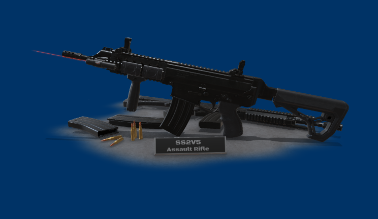  SS2V5突击步枪gltf,glb模型下载，3d模型下载