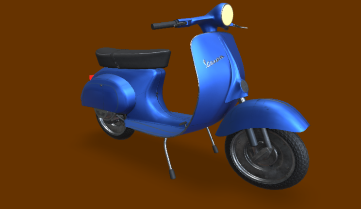 Vespa50S摩托车gltf,glb模型下载，3d模型下载