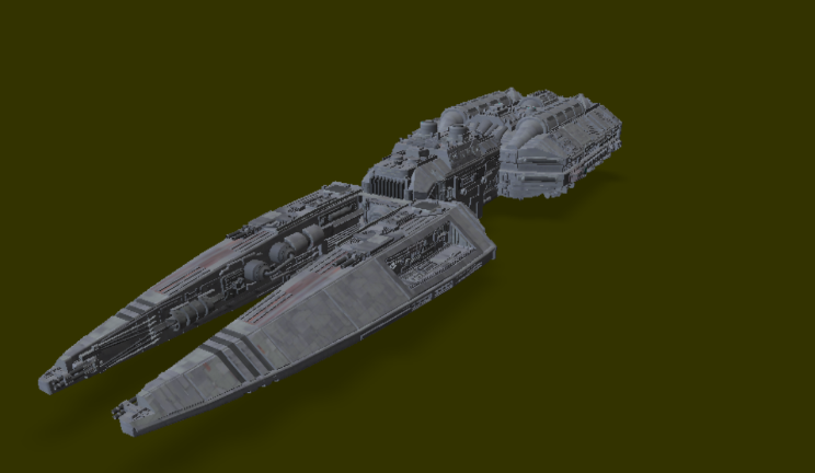 科幻战舰gltf,glb模型下载，3d模型下载