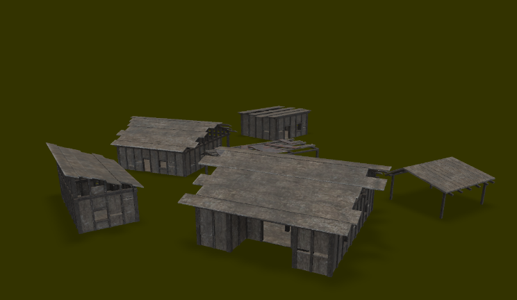 木制森林房屋gltf,glb模型下载，3d模型下载