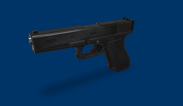  9毫米手枪武器武器,枪gltf,glb模型下载，3d模型下载