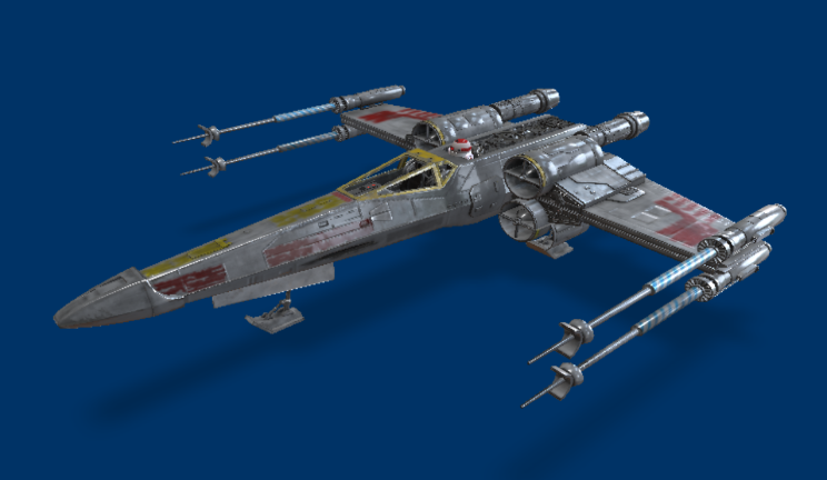 X翼战斗机gltf,glb模型下载，3d模型下载