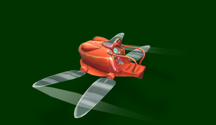 卡通小飞机飞机航天飞机,卡通gltf,glb模型下载，3d模型下载
