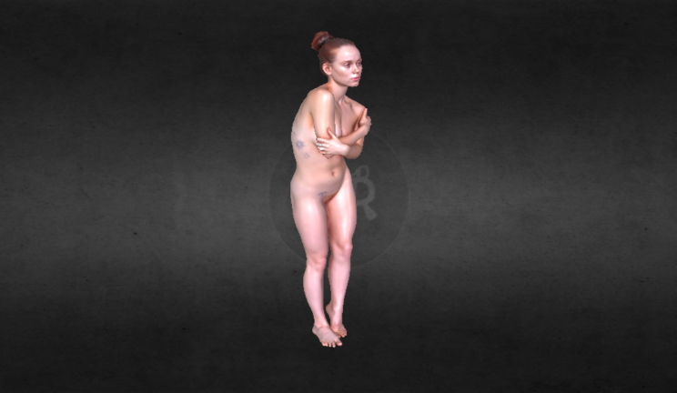 裸体女人gltf,glb模型下载，3d模型下载