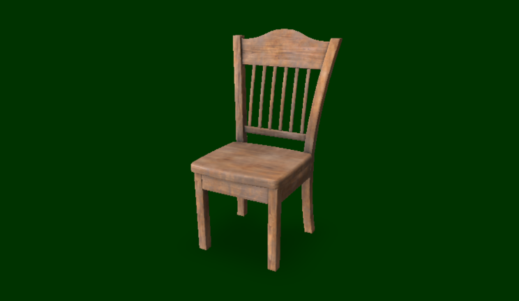 实木椅gltf,glb模型下载，3d模型下载