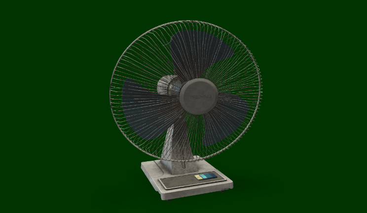 电风扇gltf,glb模型下载，3d模型下载