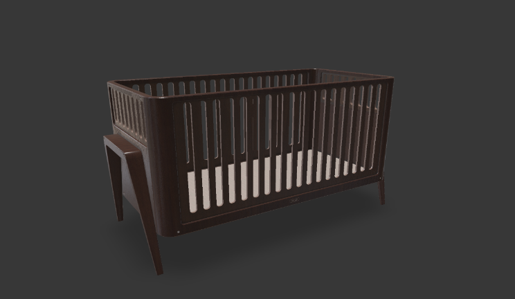 婴儿床gltf,glb模型下载，3d模型下载