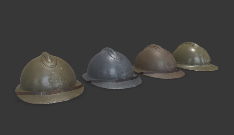 二战头盔gltf,glb模型下载，3d模型下载