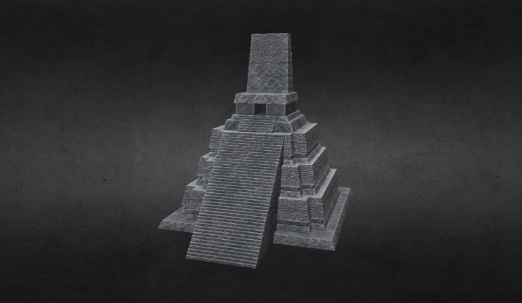 蒂卡尔神庙gltf,glb模型下载，3d模型下载