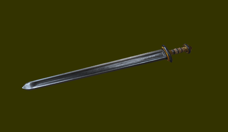 皇家宝剑武器武器,兵器,剑gltf,glb模型下载，3d模型下载